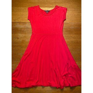 Red Cap Sleeve A-Line Dress Womens M By Donna